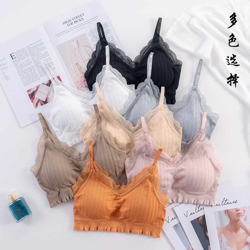 Lace Bralette Set - ملابس داخلية مثيرة ثلاثية الأبعاد حمالة