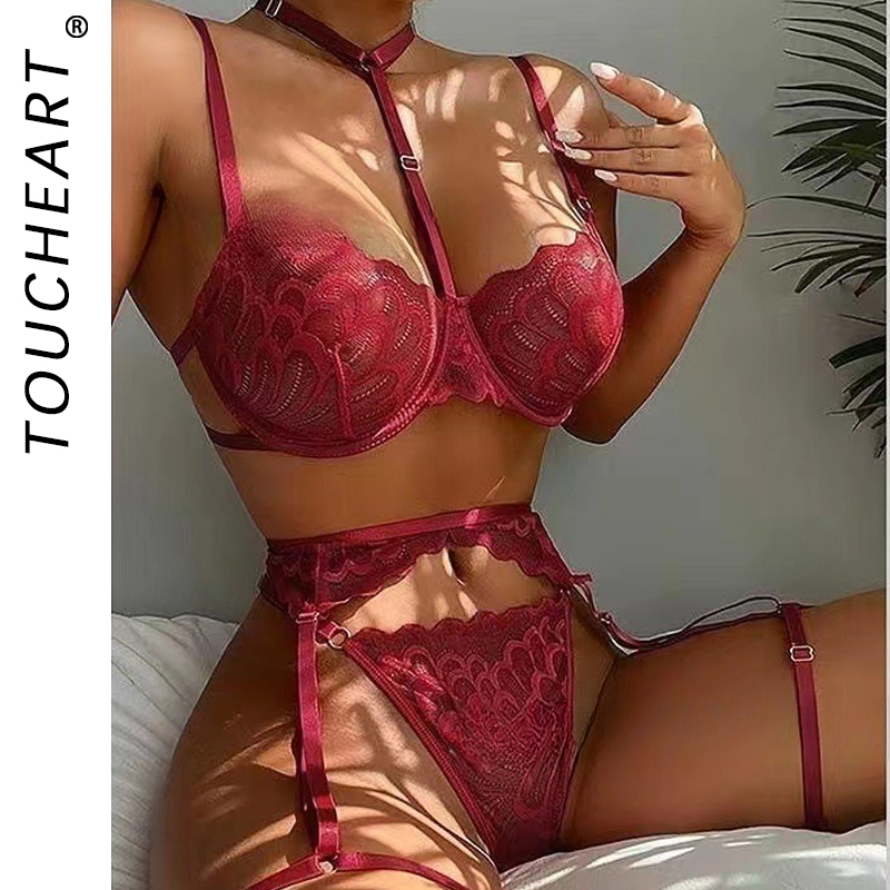 Sheer Bra Lace - Toucheart مثير للاهتمام الملابس الداخلية للنساء