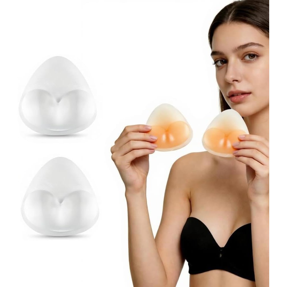 Push Up Bra Silicone - حشوات سيليكون للصدر، وسادات مثلثة الشكل