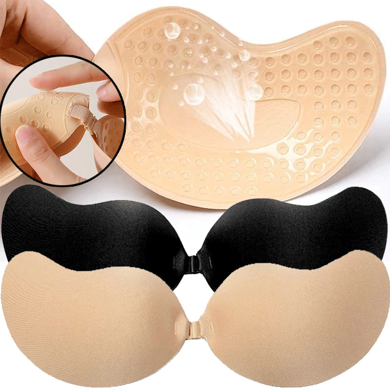 Push Up Bra Silicone - أغطية حلمات الثدي اللاصقة القابلة لإعادة