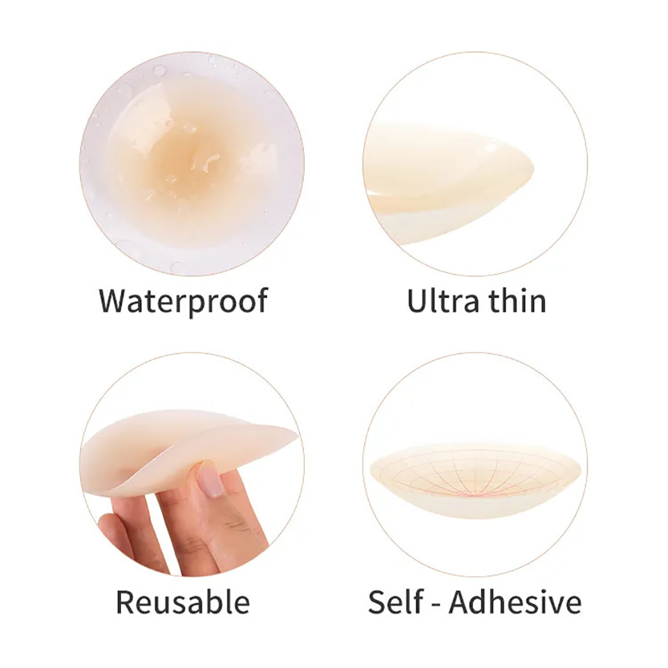 قابلة لإعادة الاستخدام سيليكون - مراجعة Strapless Bra Adhesive وسعره