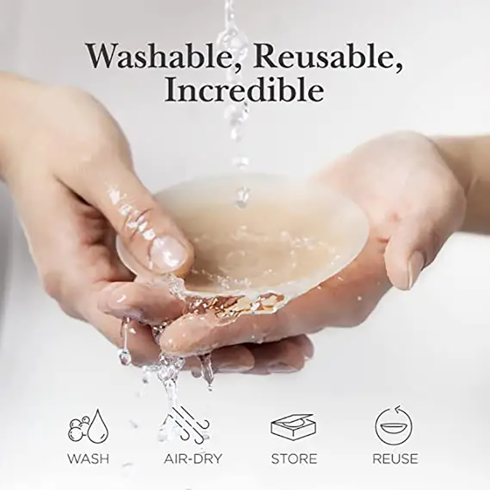 قابلة لإعادة الاستخدام سيليكون - مراجعة Strapless Bra Adhesive وسعره