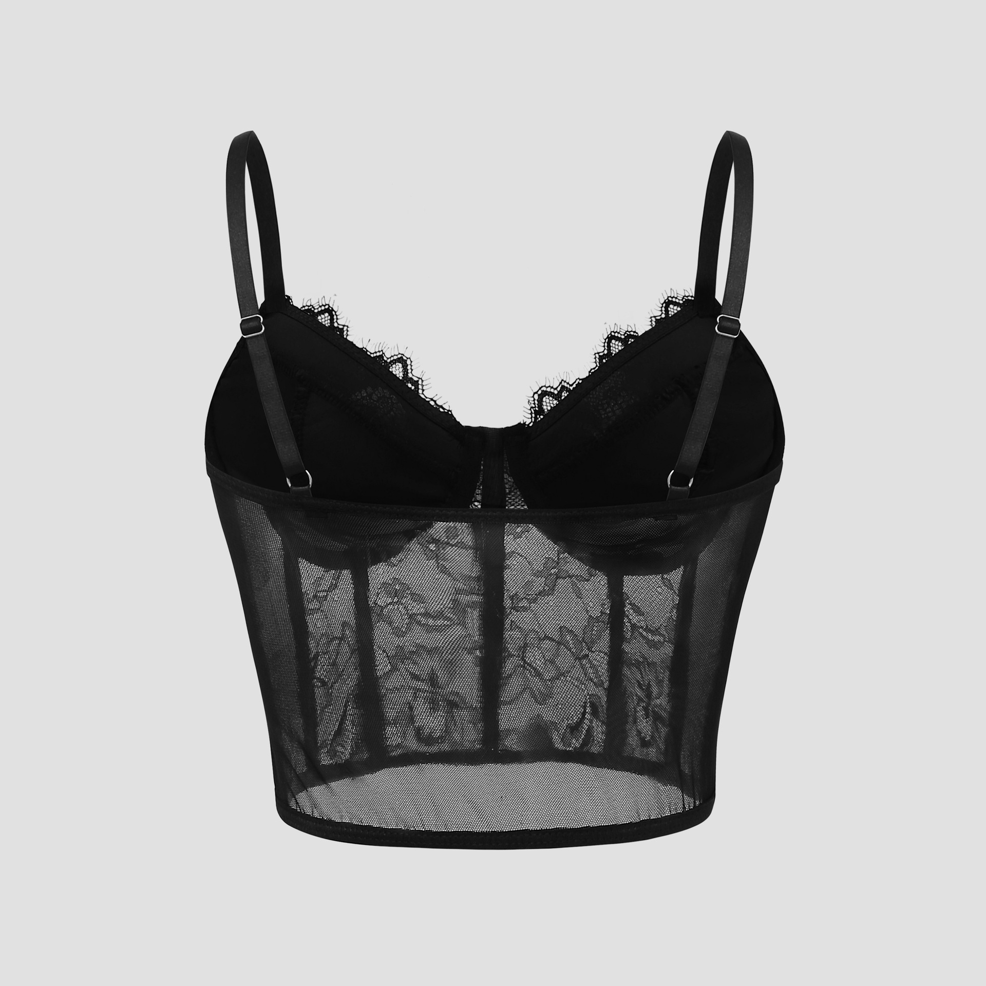 مثير أسود شبه شفافة الصدرية شب - مراجعة Sheer Mesh Bra وسعره
