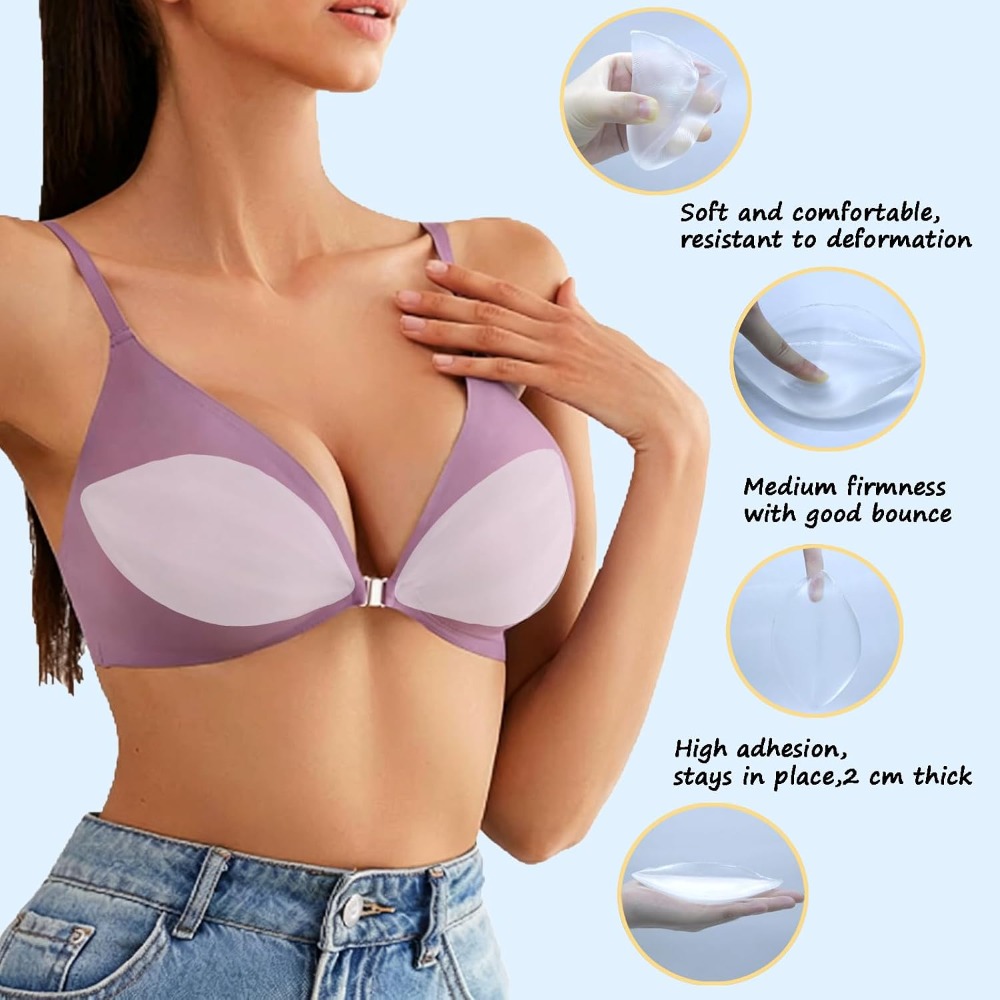 حشوات صدر لاصقة من السيليكون - - مراجعة Push Up Bra Silicone وسعره