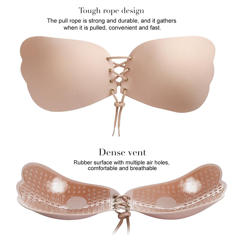 1/2 Pairs النساء الصيف عارية ا - مراجعة Backless Bra Sticky وسعره