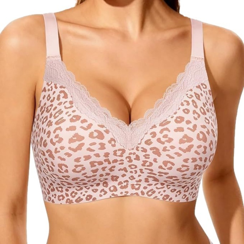 حمالة صدر وردية بنقشة الفهد من - مراجعة Wirefree Bra Comfort وسعره