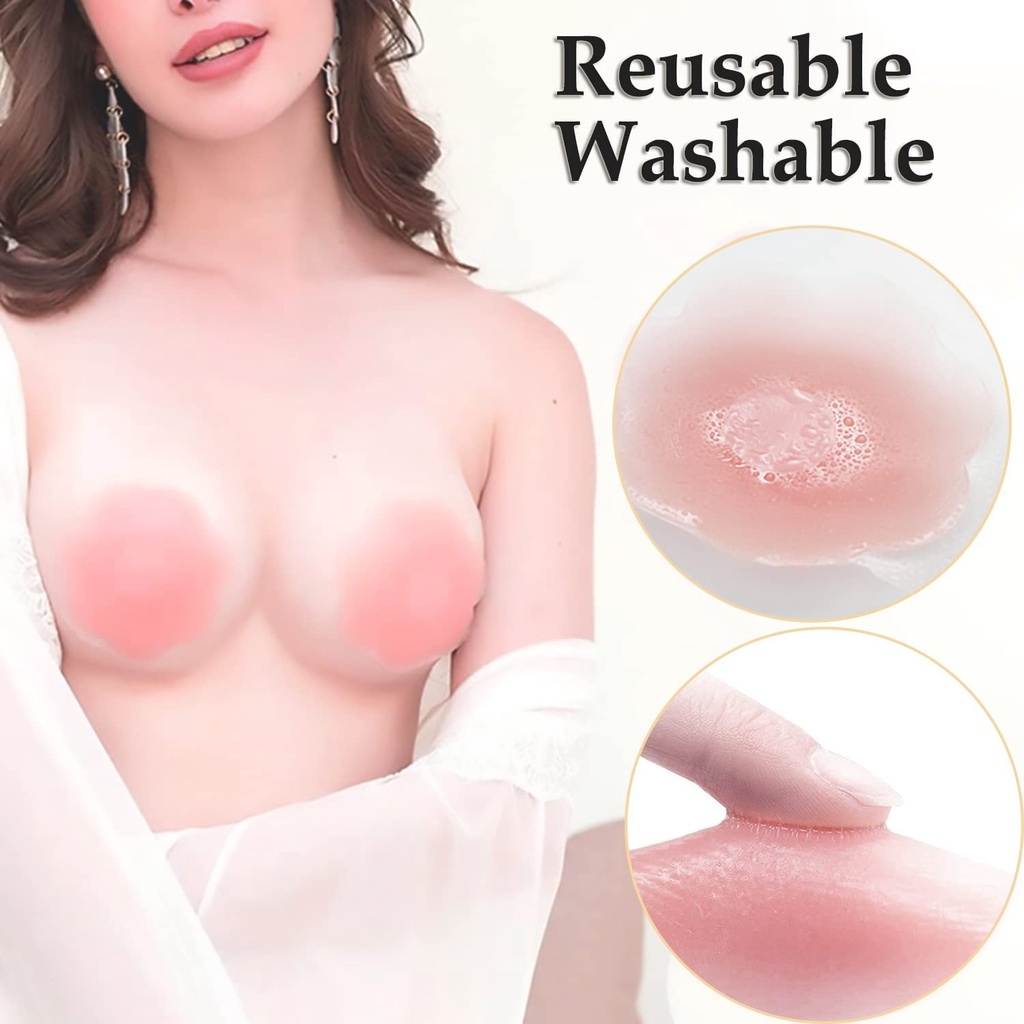 6/12 قطعة غطاء حلمة الثدي اللا - مراجعة Push Up Bra Silicone وسعره