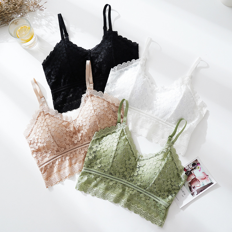 صدرية نسائية مثيرة من قطعة واح - مراجعة Lace Bralette Set وسعره